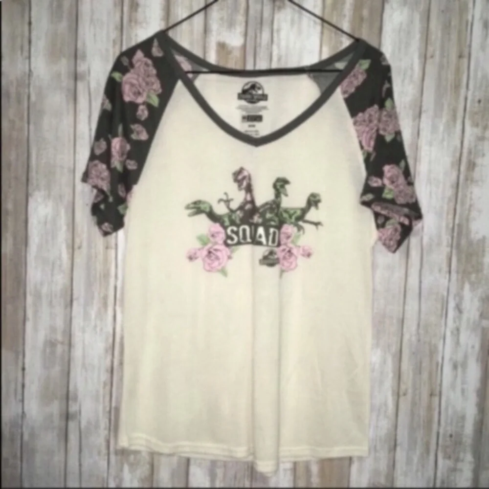 Jurassic Park Floral Squad Blouse - Picture 2 of 5